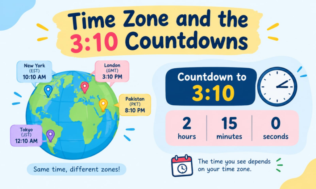 Time Zones and the 3:10 Countdown