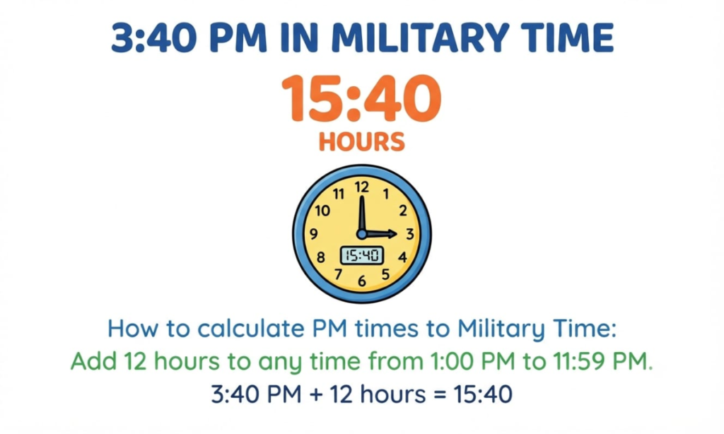 What Is 3:40 PM in Military Time?