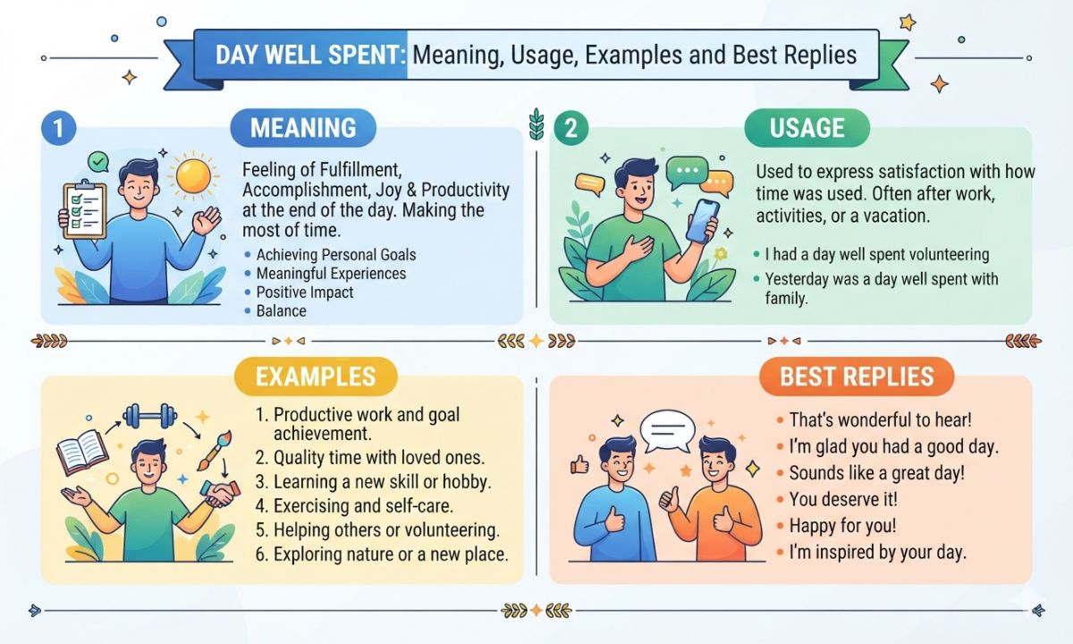 Day Well Spent Meaning, Usage, Examples and Best Replies