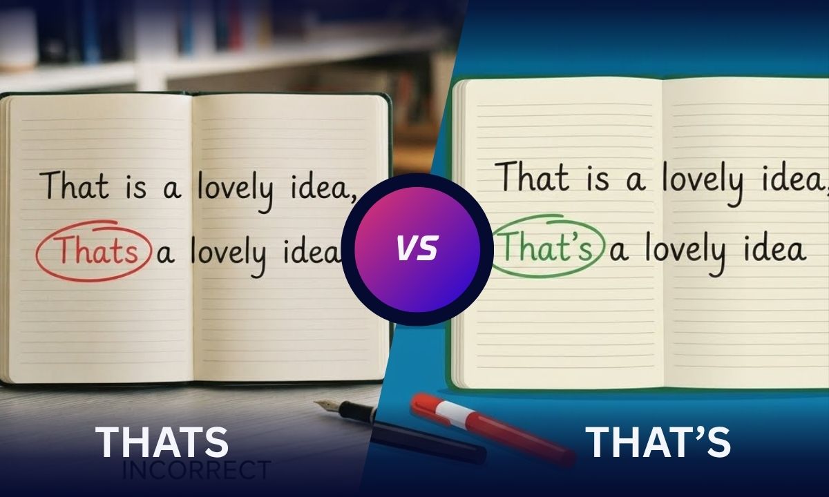 Thats vs. That’s: Meaning, Difference, Usage, and Examples (2026)
