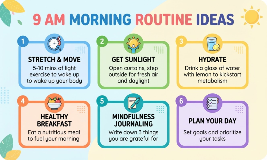 9 AM Morning Routine Ideas