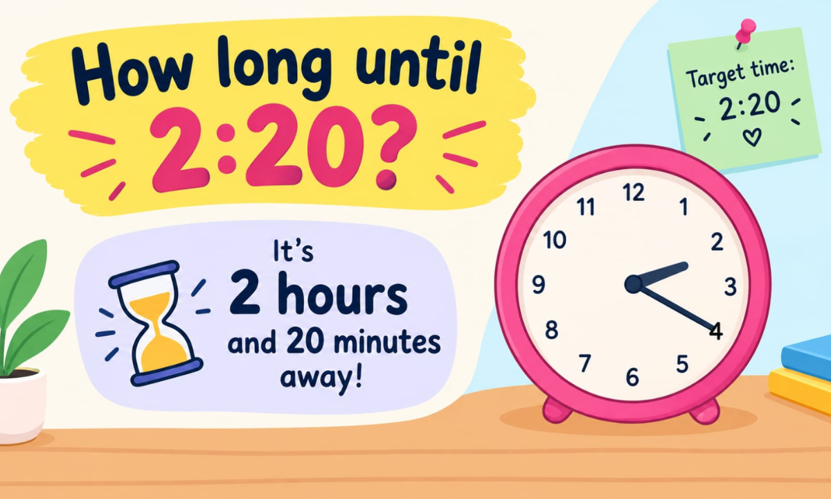 How Long Until 2:20? Calculate the Exact Time Remaining (2026)