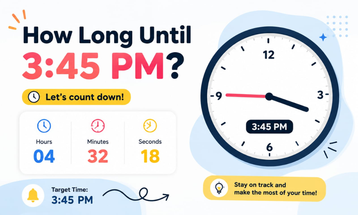 How Long Until 3:45 PM? Calculate the Exact Time Remaining Today
