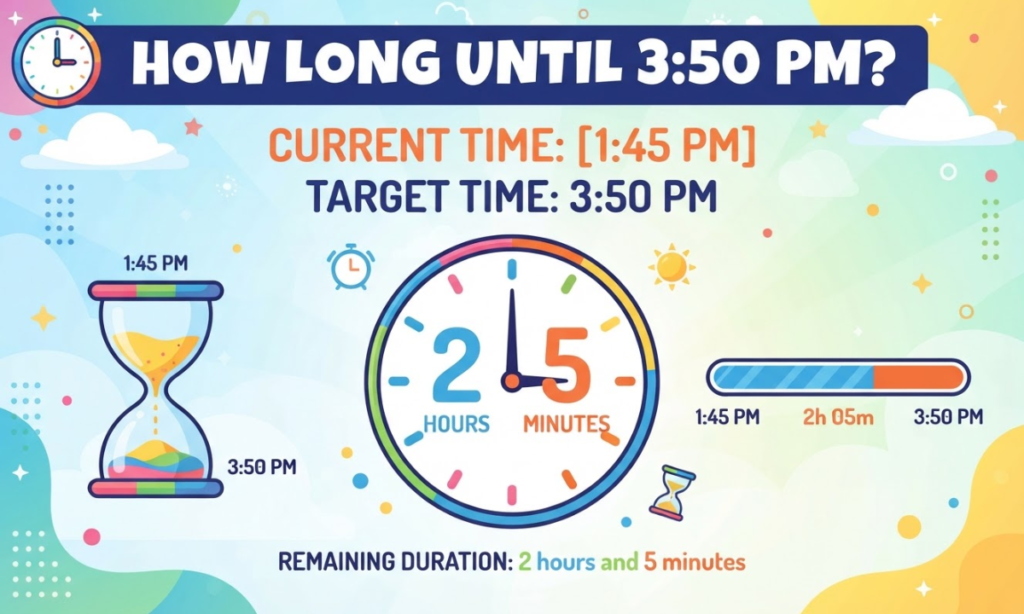How Long Until 3:50 PM?