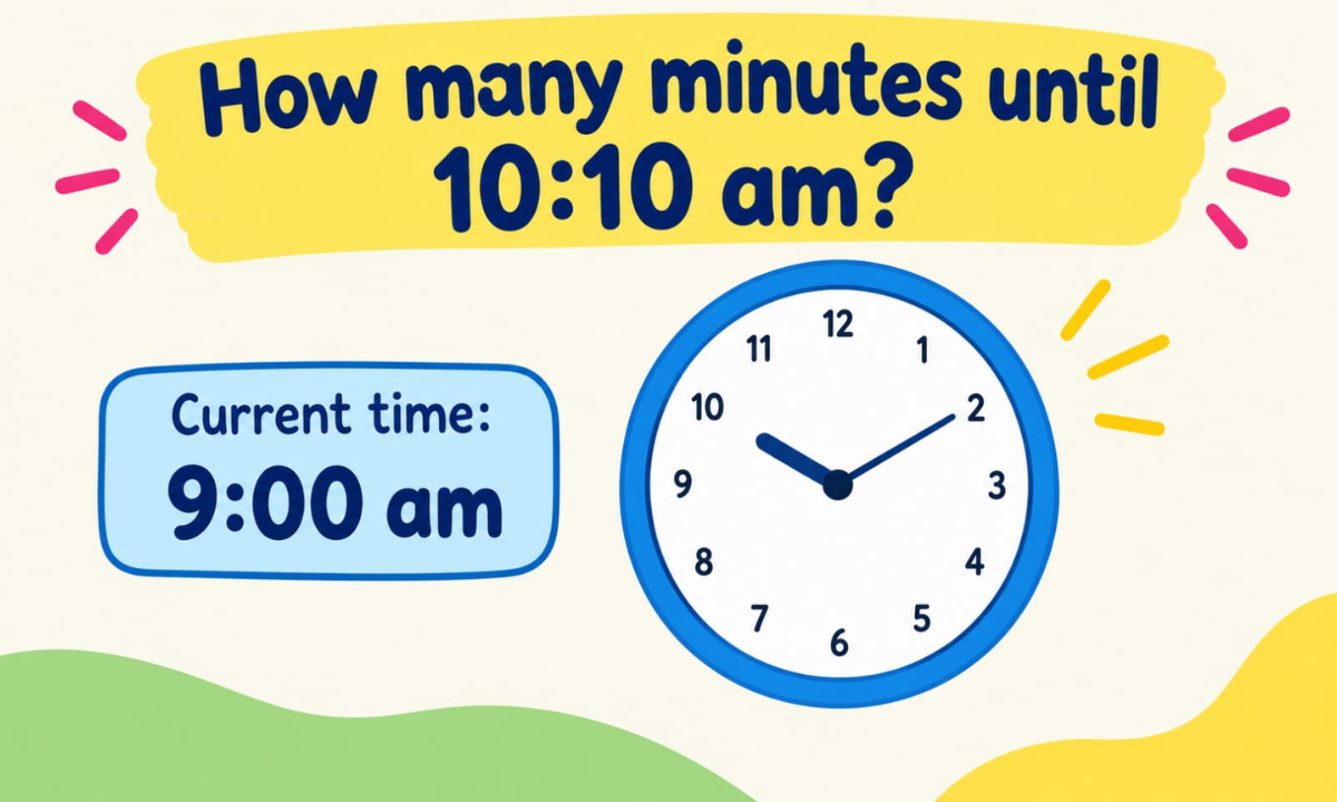 How Many Minutes Until 10:10 AM Today? Exact Countdown